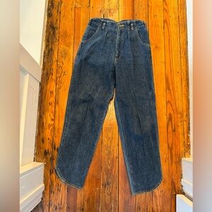 Scalloped ankle jeans 100% cotton